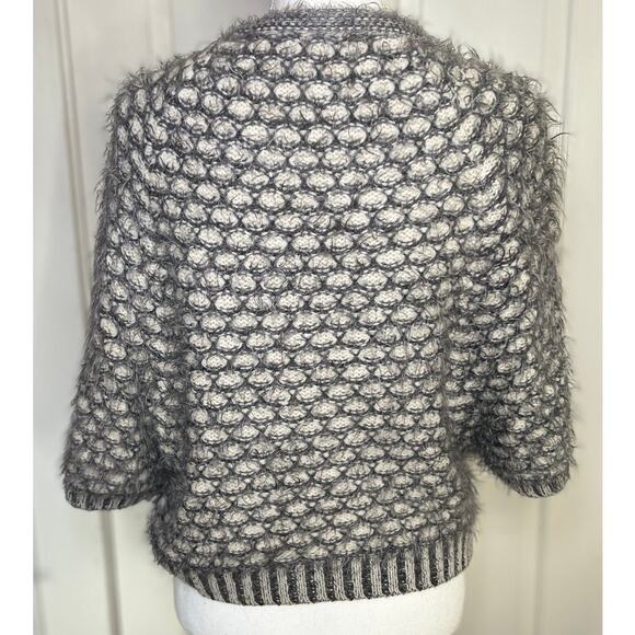 Anthropologie MOTH Gray/Cream Sweater, Size M - Picture 3 of 5